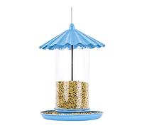 NESPIQ Mangeoire À Oiseaux Extérieur Jardin Mangeoire À Oiseaux en Métal Suspendue Mangeoire À Graines pour Oiseaux De Compagnie avec Toit Et Plateau pour L'extérieur pour Terrasse