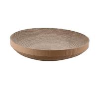 NESPIQ Planche À Gratter pour Chat Chat Grattoir Carton Ovale Ondulé Scratch Pad Chat Gratter Salon Lit Durable Conseil Chat Grattoir Bol Tapis À Gratter pour Chat(Bruin)