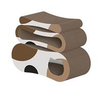 NESPIQ Planche À Gratter pour Chat Chat Griffoir 2 en 1 Chat Griffoir Lit De Salon en Carton Tampons De Planche Durables Empêche Les Dommages Aux Meubles 3 Pièces Tapis À Gratter pour Chat