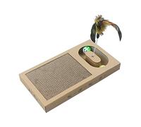 NESPIQ Planche À Gratter pour Chat Chat Griffoir Une Pièce Costume Chat Plume Jouet Meulage Pattes Ondulé Papier Meuleuse pour Intérieur Chat Formation Tapis À Gratter pour Chat