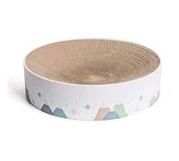 NESPIQ Planche À Gratter pour Chat Griffoir Rond pour Chat Lounge Superior Cat Scratch Carton Et Griffoir De Construction Tapis À Gratter pour Chat(36 * 36 * 10cm)