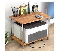 NESPIQ Supports d'imprimante Rack d'imprimante Support de rangement double couche Bureau à deux couches Grille de cuisine micro-ondes pour imprimante scanner fax étagère de bureau (couleur : A, taille