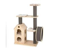 NESPIQ Tour À Chat Arbre À Chat Colonne en Sisal Plate-Forme De Saut pour Chat Grand Cadre d'escalade pour Chat en Bois Massif Tapis Roulant pour Chat Tour pour Chat Arbre À Chat Arbre À Grimper