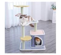 NESPIQ Tour À Chat Arbre À Chat Mignon pour Chats D'intérieur avec Nid De Chat, Tour À Chat, Étagère Multicouche pour Chat Arbre À Chat Arbre À Grimper(58 * 44 * 90cm)