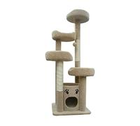 NESPIQ Tour À Chat Fournitures pour Chat À Cinq Étages Cadre d'escalade pour Chat Litière pour Chat Arbre À Chat Sisal Poteau À Chat Chat Sautant Maison pour Chat Arbre À Chat Arbre À Grimper(Khaki)