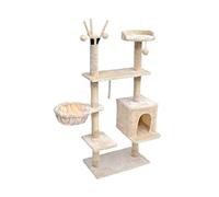 NESPIQ Tour À Chat Multi-Niveaux Chat Escalade Arbre Jouet Tours d'escalade Chat Griffoir Grimpeur Condo Meubles Griffoir Maison pour Animaux De Compagnie Lit Arbre À Chat Arbre À Grimper(B)
