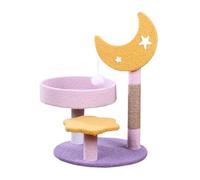 NESPIQ Tour À Chat Tour d'arbre À Chat Moderne pour Chats D'intérieur, Étoiles Et Lune, avec Poteaux À Gratter en Sisal Naturel Arbre À Chat Arbre À Grimper