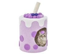 NESPIQ Tour À Chat Tour d'arbre À Chat Multifonctionnelle avec Poteau À Gratter, Boule Suspendue, Arbre À Chat Mignon avec Coussin Doux Arbre À Chat Arbre À Grimper(K)