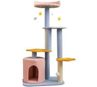NESPIQ Tour À Chat Tour d'arbre À Chat pour Chats D'intérieur, Condo en Peluche À Plusieurs Niveaux avec Griffoirs Et Grottes Arbre À Chat Arbre À Grimper