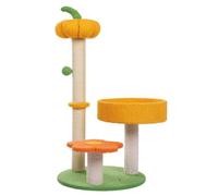 NESPIQ Tour À Chat Tour De Chat Mignonne d'arbre À Chat De Citrouille avec Le Griffoir De Sisal Entièrement Enveloppé pour Les Chats D'intérieur Arbre À Chat Arbre À Grimper