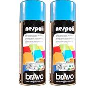 NESPOLI Aérosol peinture professionnelle bleu azur 400 ml (Lot de 2)