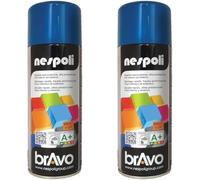 NESPOLI Aérosol peinture professionnelle bleu saphir 400 ml (Lot de 2)