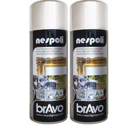 NESPOLI Aérosol peinture professionnelle effet chromé argenté 400 ml (Lot de 2)