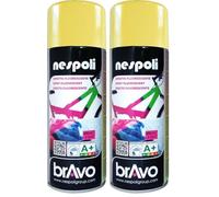 NESPOLI Aérosol peinture professionnelle fluorescent jaune 400 ml (Lot de 2)
