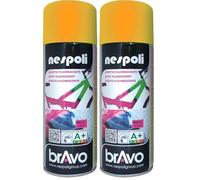 NESPOLI Aérosol peinture professionnelle fluorescent orange 400 ml (Lot de 2)