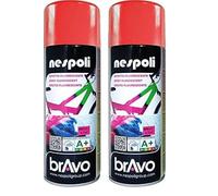 NESPOLI Aérosol peinture professionnelle fluorescent rouge 400 ml (Lot de 2)