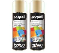 NESPOLI Aérosol peinture professionnelle ivoire 400 ml, Blanc Ivoire (Lot de 2)