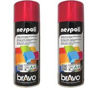 NESPOLI Aérosol peinture professionnelle rouge feu 400 ml (Lot de 2)