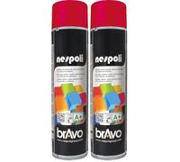 NESPOLI Aérosol peinture professionnelle rouge feu 600 ml (Lot de 2)