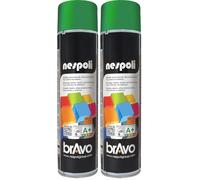 NESPOLI Aérosol peinture professionnelle vert jardin 600 ml, grand (Lot de 2)