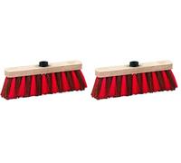 NESPOLI Balai de ménage avec Fibre Coco zébré polypro (Lot de 2)