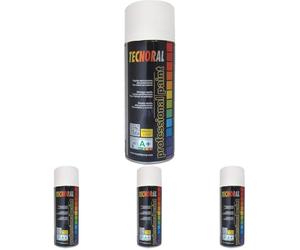 NESPOLI Bombe de peinture aérosol Blanc Brillant (Lot de 4)