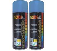 NESPOLI Bombe de peinture aérosol Bleu Ciel Brillant, 400 ml (Lot de 2)