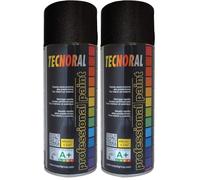 NESPOLI Bombe de peinture aérosol Noir Satin (Lot de 2)