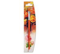 Nespoli Pinceau décoratif plat Bois FSC Fibre Teijin Fleur Taille 1 Orange 12