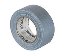 Nespoli - Ruban de toile gris 50 x 25 m en polyéthylène pour réparations semi-permanentes, ruban adhésif en caoutchouc synthétique résistant à l'humidité, flexible pour surfaces irrégulières