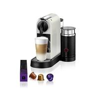 Nespresso De'Longhi CitiZ & Milk Blanc - Machine à café & Kit de bienvenue | Préparez vos cappuccinos avec le mousseur Aeroccino intégré - 19 bars de pression - Système de chauffe rapide