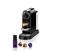 Nespresso De'Longhi CitiZ Noir - Machine à café & Kit de bienvenue | Cafetière capsule capable de préparer Espresso et Lungo - 19 bars de pression - Format compact pour usage quotidien