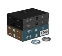 Nespresso for Business & Starbucks® Assortiment cafés torréfaction intense | Gamme CLASSICS : Ristretto -Starbucks® by Nespresso :Espresso Roast - 4 boites de 50 Capsules Cafés-Adapté aux professionnels