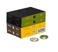 Nespresso for Business & Starbucks® Assortiment cafés torréfaction Légère | Gamme CLASSICS:Leggero-Starbucks® by Nespresso:Blonde Espresso Roast- 4 boites de 50 Capsules Cafés-Adapté aux professionnels