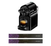 Nespresso Inissia EN80.B, Machine à café De'Longhi, Système à Capsule Original, Réservoir d'eau 0,7L, Noir Avec 20 Capsules Originales Florence Arpeggio
