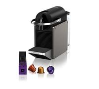 Nespresso Krups Machine à Café Pixie Titane, 19 Bars + Kit de Bienvenue, Design Compact, Expresso et Lungo, Arrêt Automatique, YY5290FD