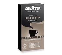 Nespresso Lavazza Ristretto Capsules 10 pièces, Arabica, Robusta, Torréfié foncé, Faible teneur en caféine