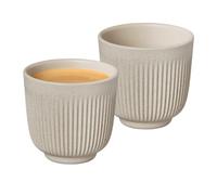 Nespresso LOOP Lot de 2 tasses à expresso (2 x 80 ml) - Tasses à café modernes composées de 30 % de restes de bols à café - Passe au lave-vaisselle - Incassables - Élégantes - Beige