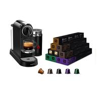 Nespresso Machine à café Citiz & Milk, Black Magimix Original - Bundle 100 Capsules