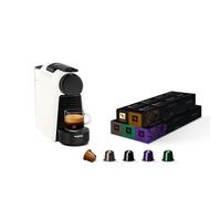 Nespresso Machine à café Essenza Mini, Blanche Magimix Original - Bundle 50 Capsules