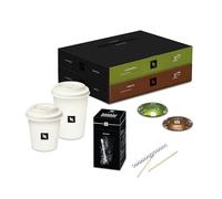 Nespresso Professionnel - Bundle ESSENTIEL CAFE A EMPORTER - 100 capsules cafés (50x Forte / 50x Leggero) - 30 Gobelets 240ml - 50 Gobelets 110ml - Sucres - Mélangeurs - Adapté aux professionnels