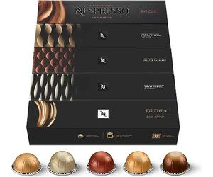 Nespresso Vertuo - Bundle Barista Creations 50 Capsules - 10x Sweet Vanilla, 10x Golden Caramel, 10x Roasted Hazelnut, 10x Bianco Doppio, 10x Bianco Forte