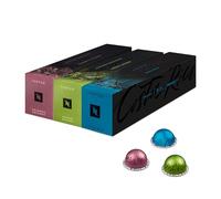 Nespresso Vertuo Lot de 30 dosettes de café Master Origins - 10 x Mexique, 10 x Colombie, 10 x Costa Rica - Préparez des expressos, des cappuccino, des lattes et du café glacé à la maison - Dosettes