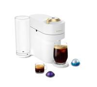 Nespresso Vertuo Pop+ Deluxe Machine à café et expresso De'Longhi | Édition limitée, finition blanche et dorée, complète avec réservoir d'eau latéral de 30 onces, chauffage de 30 ml