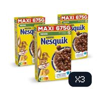 Nesquik Céréales Chocolat - 675 g - Pack de 3