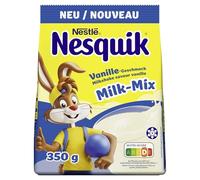 Nesquik - Chocolat en Poudre Saveur Vanille - Format 350g | Milkshake Vanille Maison en Quelques Secondes - Goût Unique NESQUIK - Idéal en Pause Gourmande avec du Lait Froid