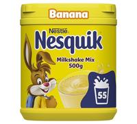Nesquik Poudre de milkshake aromatisée à la banane, avec vitamine C et D, pot de 500 g (lot de 1)