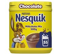 Nesquik - Saveur de chocolat - Milkshake en poudre - 500 g - Délicieux mélange pour boisson au cacao - Arôme et saveur naturels - Goût unique - Boisson facile à préparer