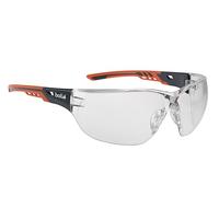 NESS+ - Patillas bi-material naranja/negro - PC incoloro - antirayaduras y antivaho PLATINUM