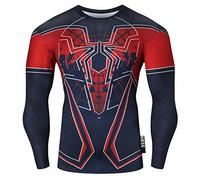 Nessfit Superhero T-shirt de compression thermique à manches longues pour homme - - Large